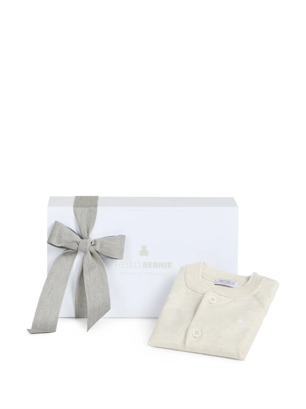 Brunello Cucinelli Kids Katoenen lichtgewicht Baby Bernie vest Beige