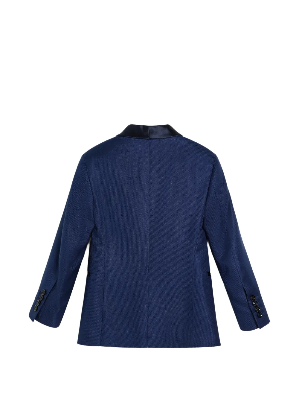  Brunello Cucinelli Kids Silk Diagonal Tuxedo Jacket - Blue 