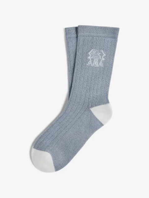 Brunello Cucinelli Kids intarsiastickade strumpor