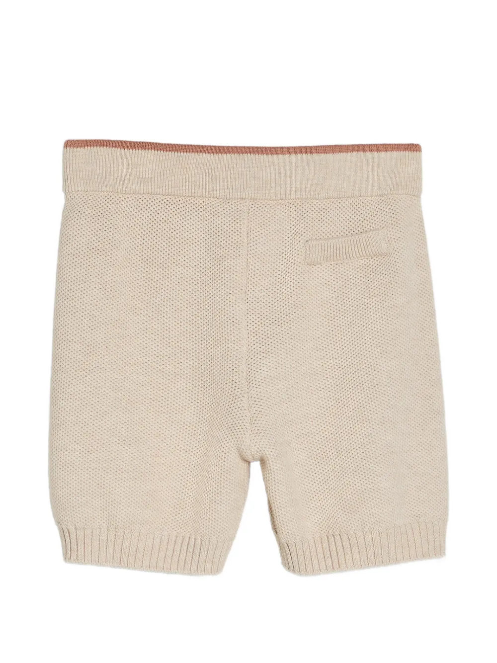 Brunello Cucinelli Kids Baby Bernie bermuda shorts met honingraat stiksel Beige