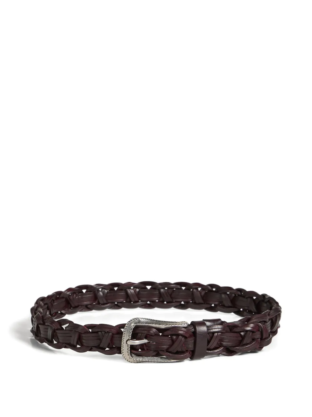 Brunello Cucinelli Kids braided leather belt - Red