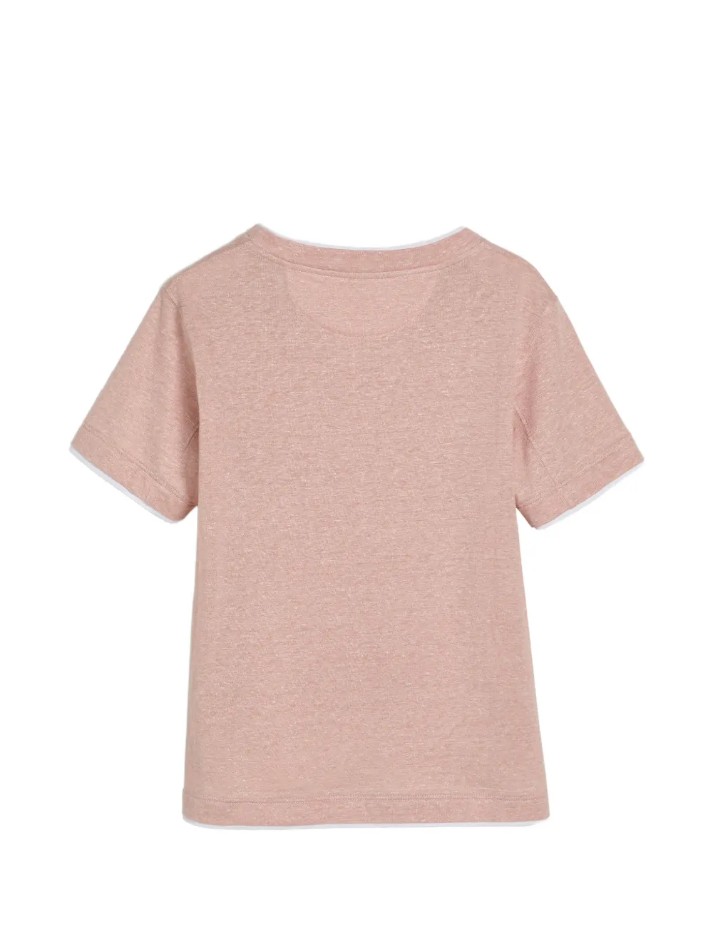 Brunello Cucinelli Kids Linnen en katoenen jersey T-shirt Roze