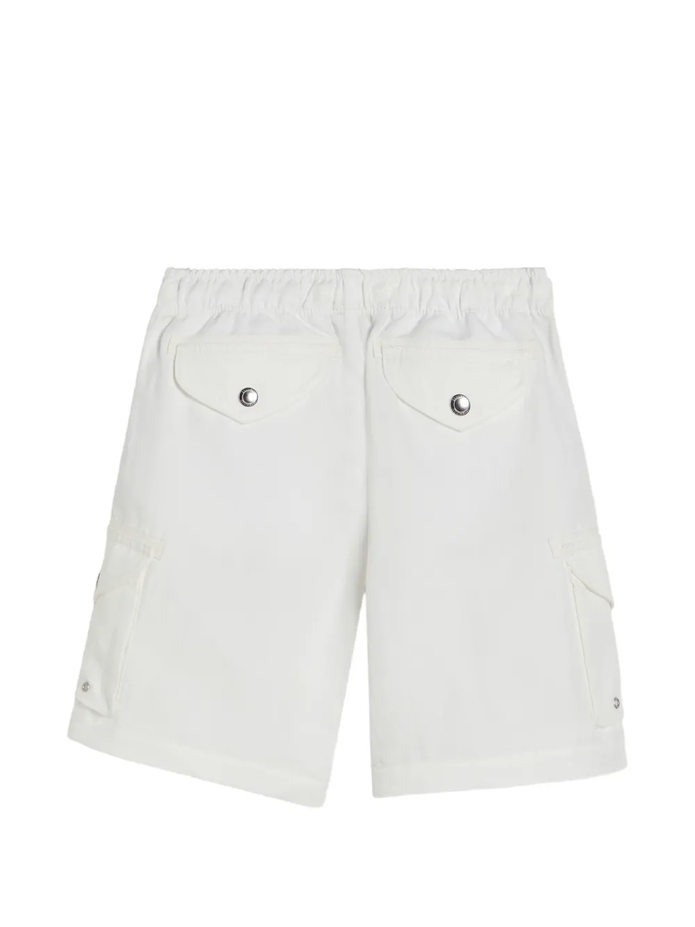 Brunello Cucinelli Kids Cargo bermuda shorts met trekkoord Wit