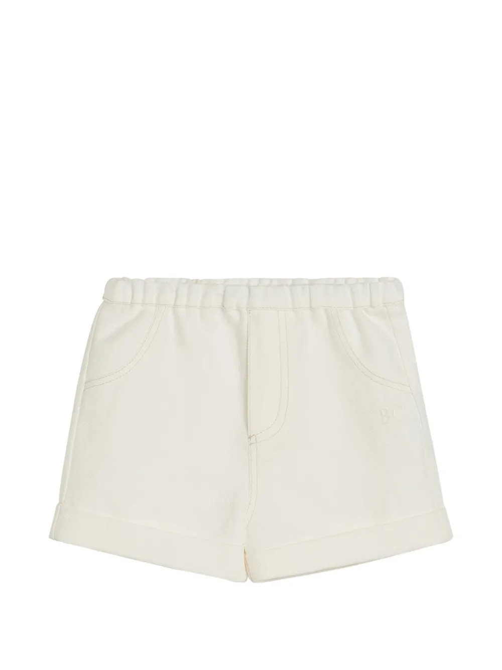 Brunello Cucinelli Kids garment-dyed Baby Bernie shorts in cotton and linen cover - Toni neutri