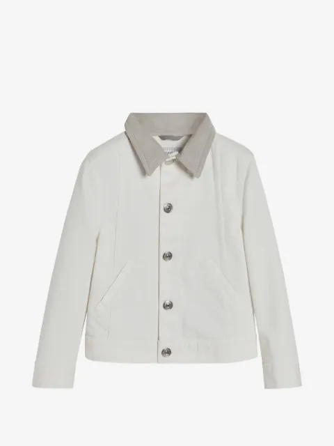 Brunello Cucinelli Kids chamarra con prendas teñidas