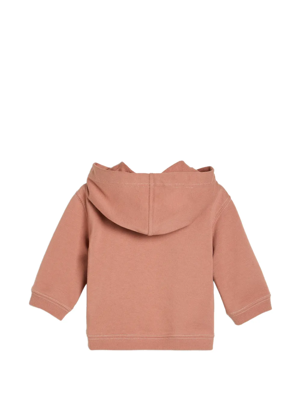  Brunello Cucinelli Kids Sweat à Capuche Baby Bernie En Molleton De Coton à Fermeture Zippée - Orange 