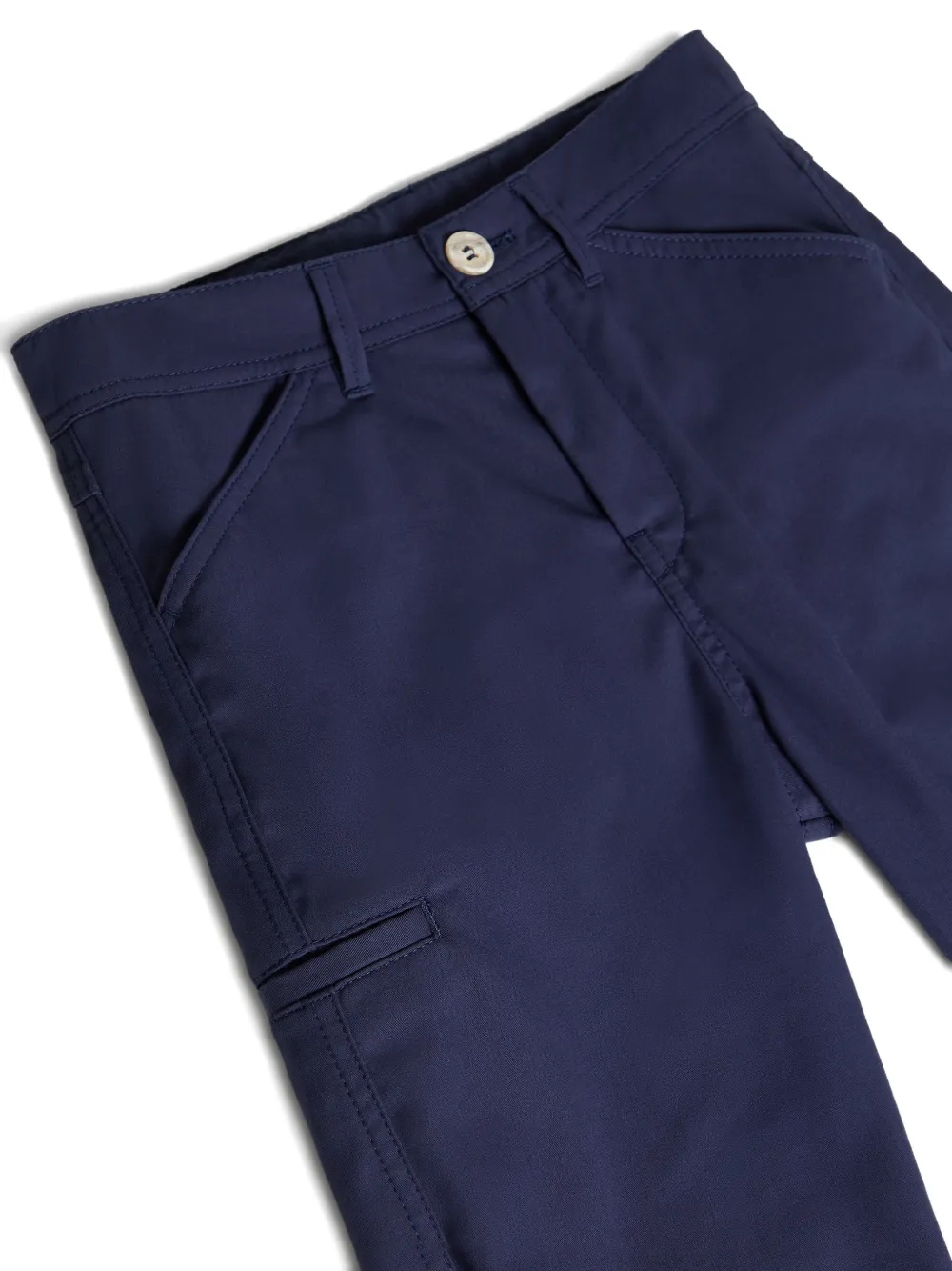 Brunello Cucinelli Kids Batavia katoenen crêpe ergonomische broek Blauw