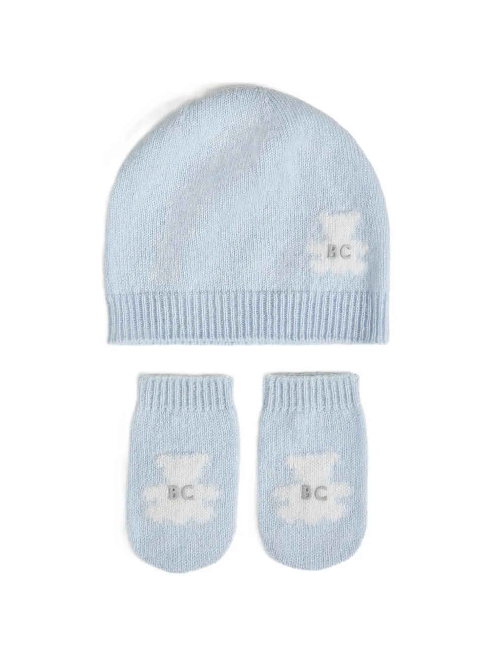 Cashmere Knit Baby Bernie Beanie, Gloves And Socks Set