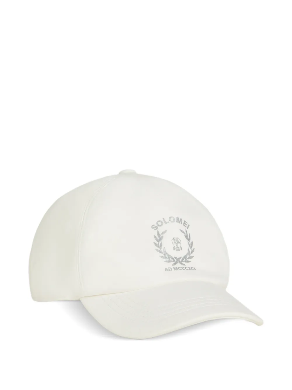 Brunello Cucinelli Kids Cappello da baseball con stampa - Bianco