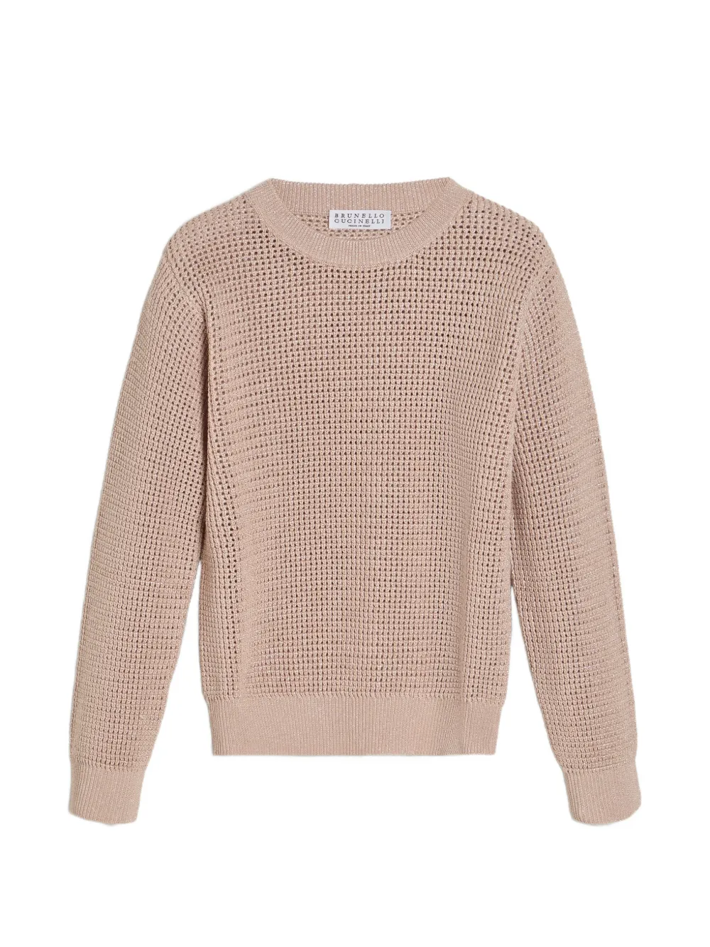 Brunello Cucinelli Kids ribbed net sweater - Rosa