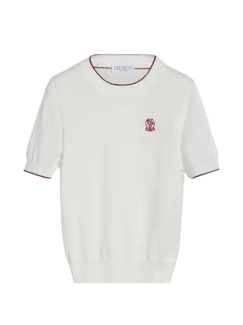 Brunello Cucinelli Kids logo knitted T-shirt