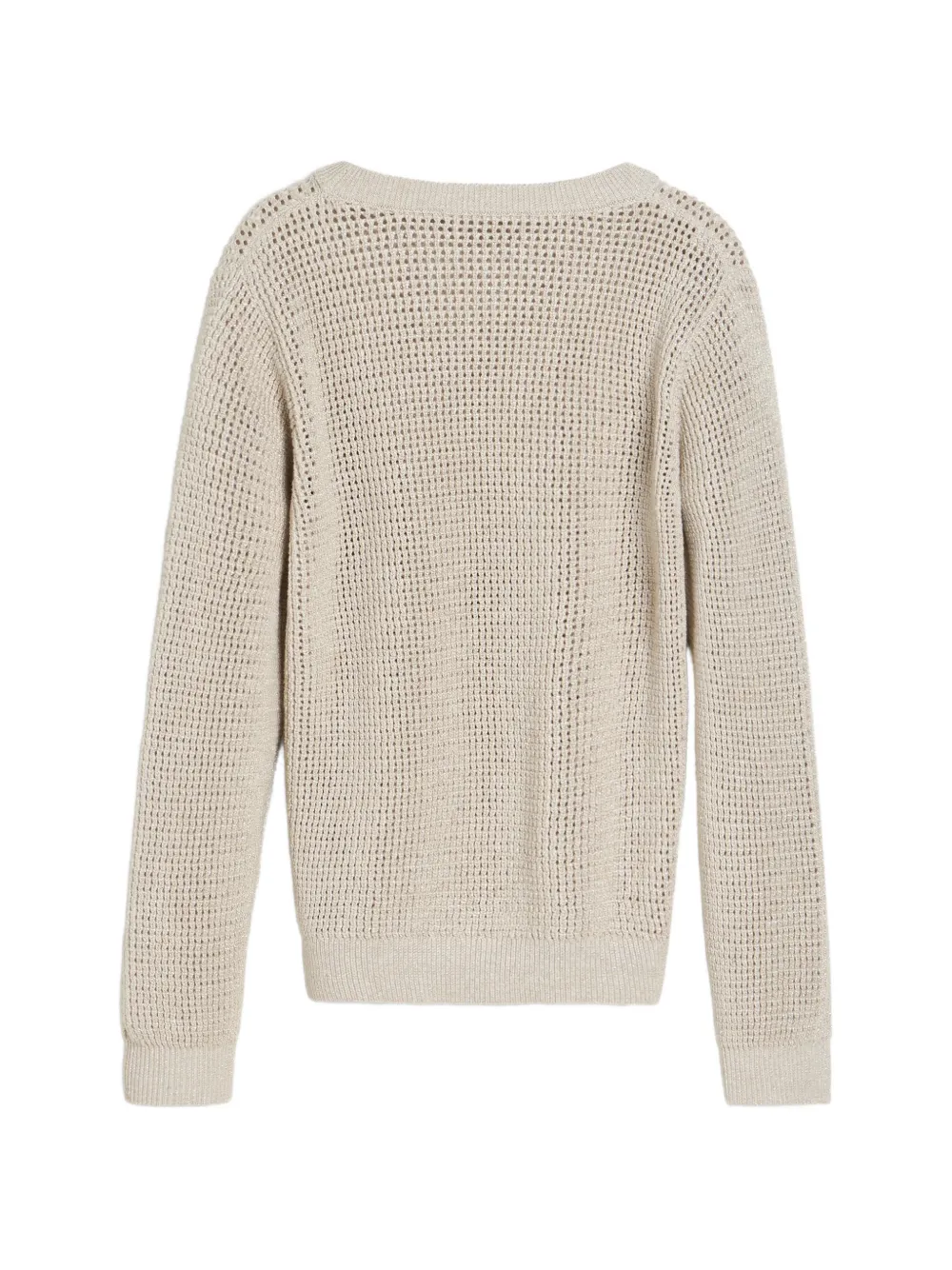  Brunello Cucinelli Kids Ribbed Net Sweater - Neutrals 