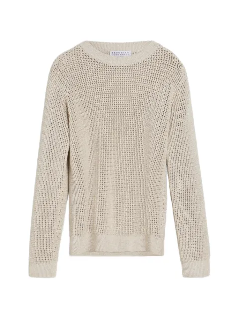 Brunello Cucinelli Kids ribbed net sweater
