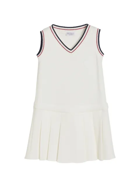 Brunello Cucinelli Kids logo piqué dress 