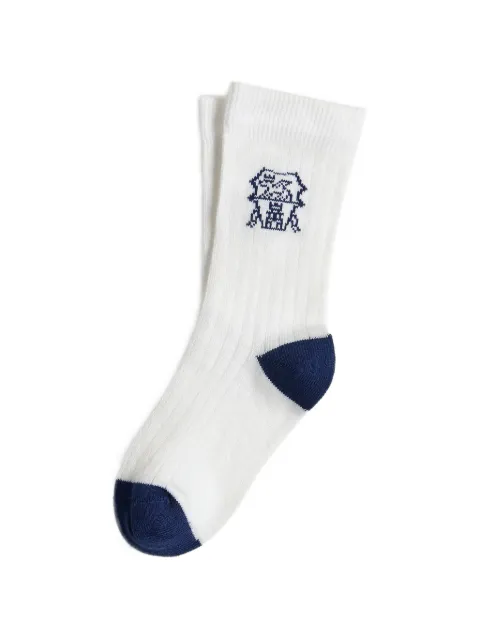 Brunello Cucinelli Kids intarsia rib knit socks