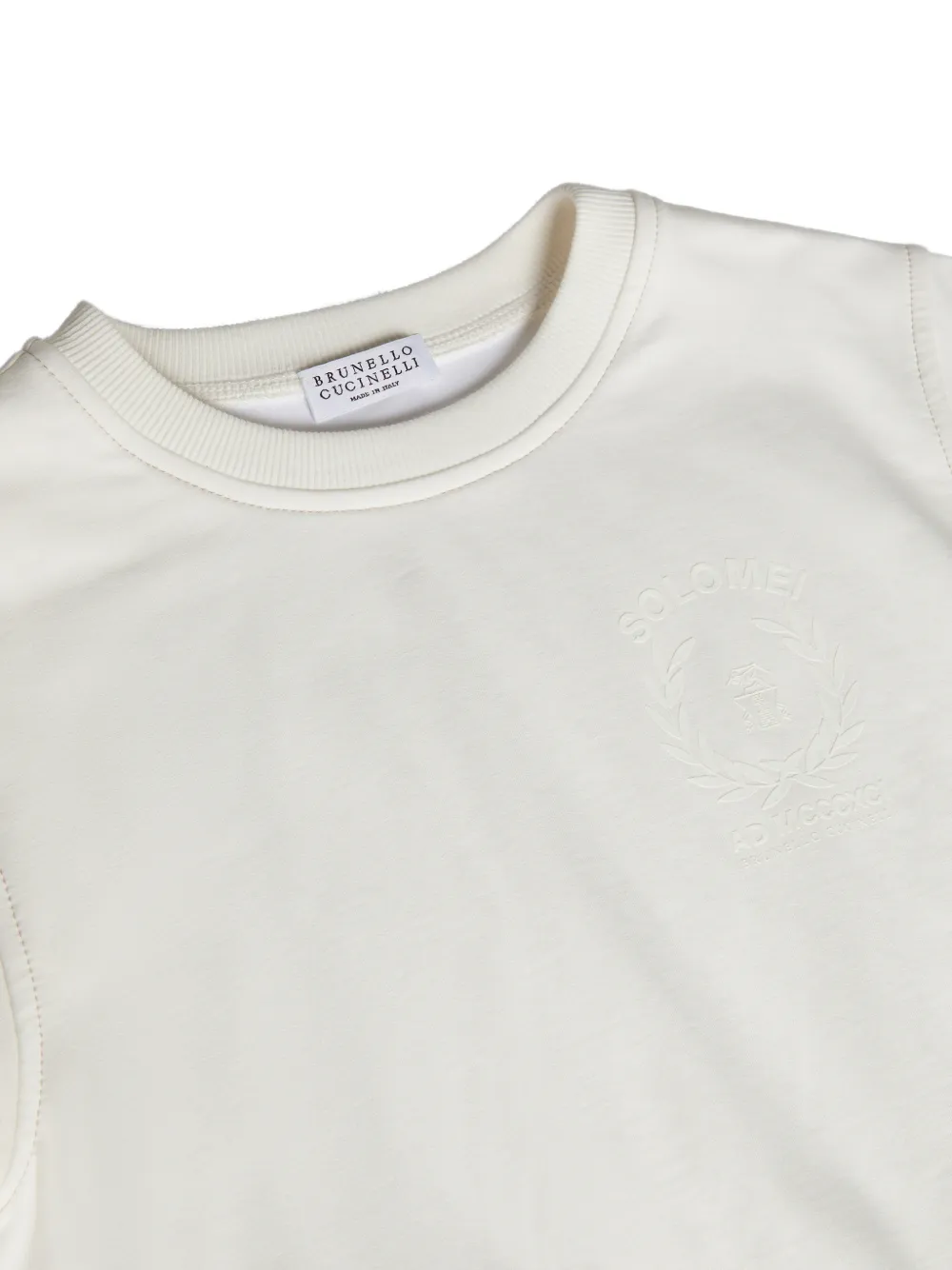 Brunello Cucinelli Kids Sweater met logo Beige