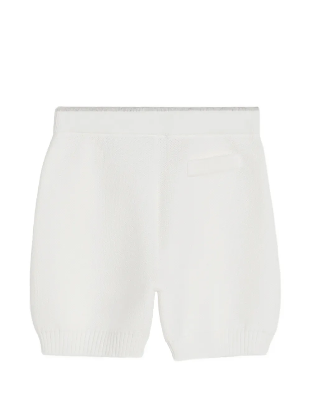 Brunello Cucinelli Kids Baby Bernie bermuda shorts met honingraat stiksel Wit
