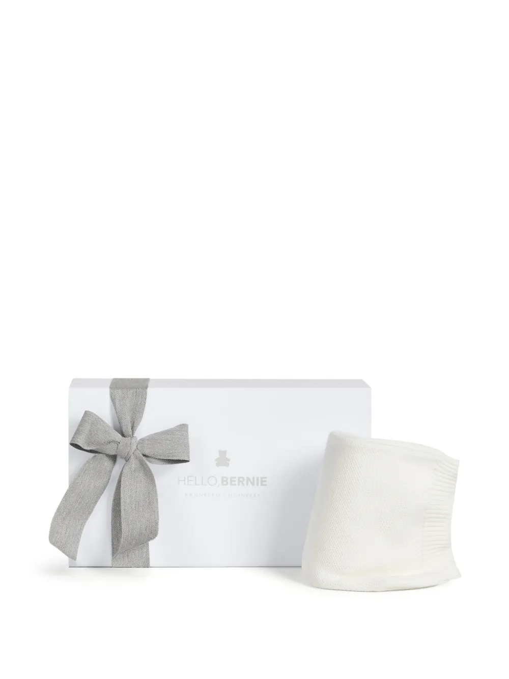 Brunello Cucinelli Kids Baby Bernie bermuda shorts met honingraat stiksel Wit