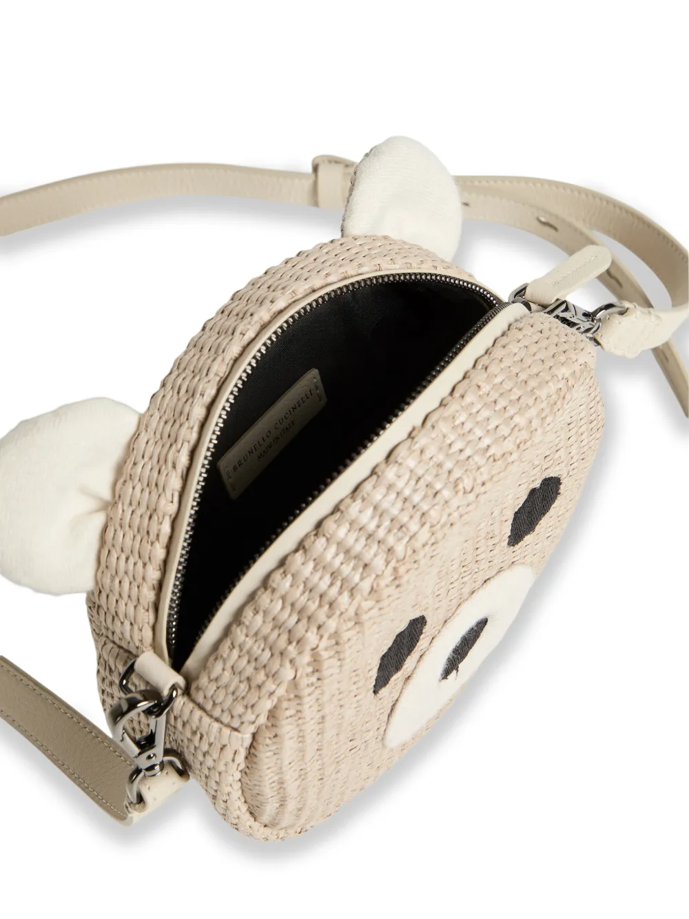 Brunello Cucinelli Kids Bear crossbodytas Beige