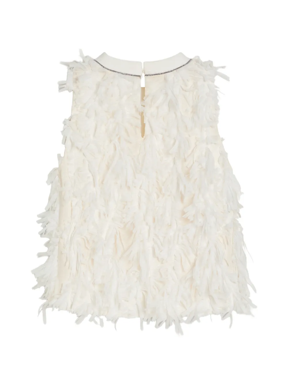  Brunello Cucinelli Kids Fuzzy Top - Neutrals 