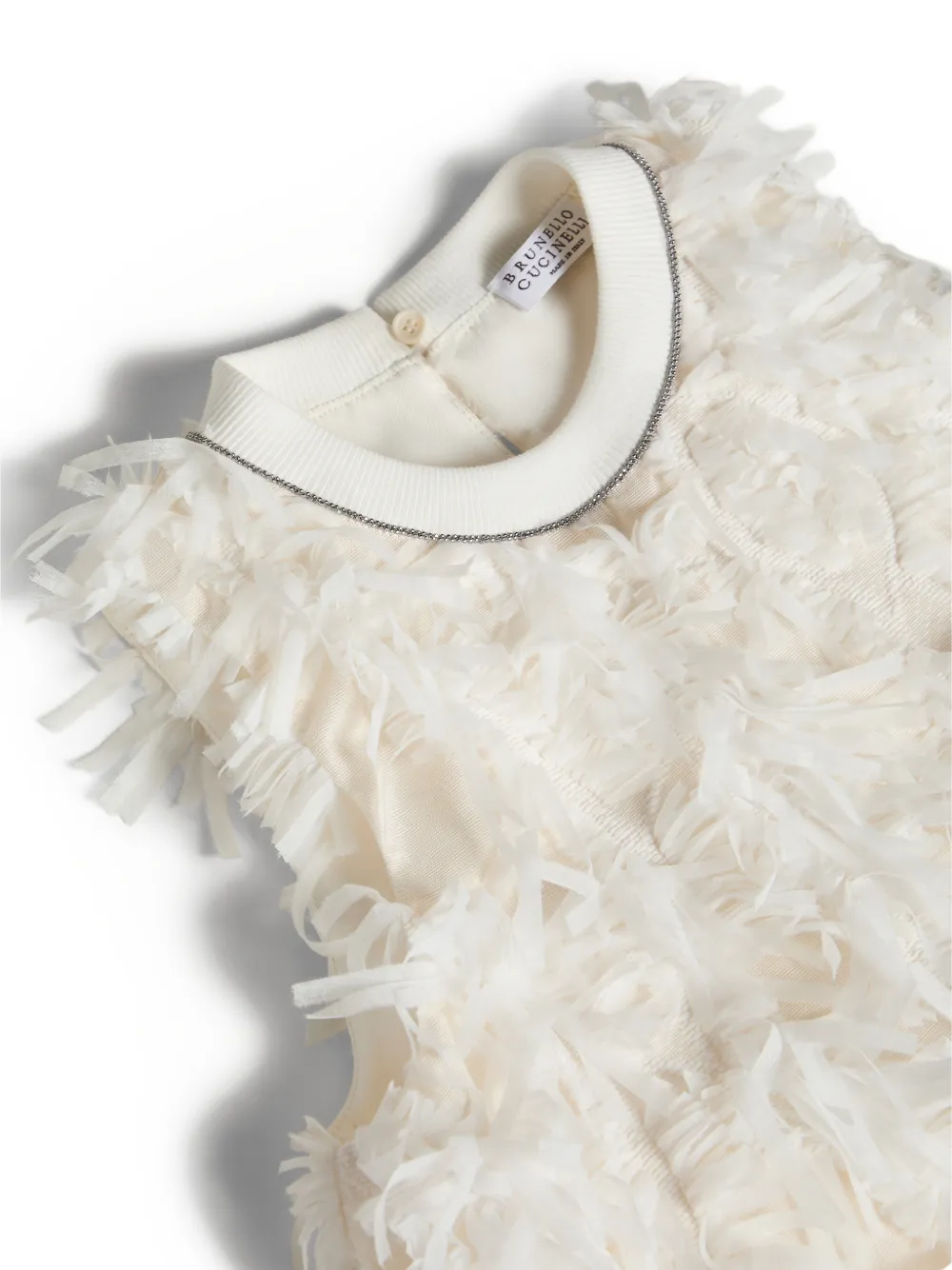  Brunello Cucinelli Kids Fuzzy Top - Neutrals 