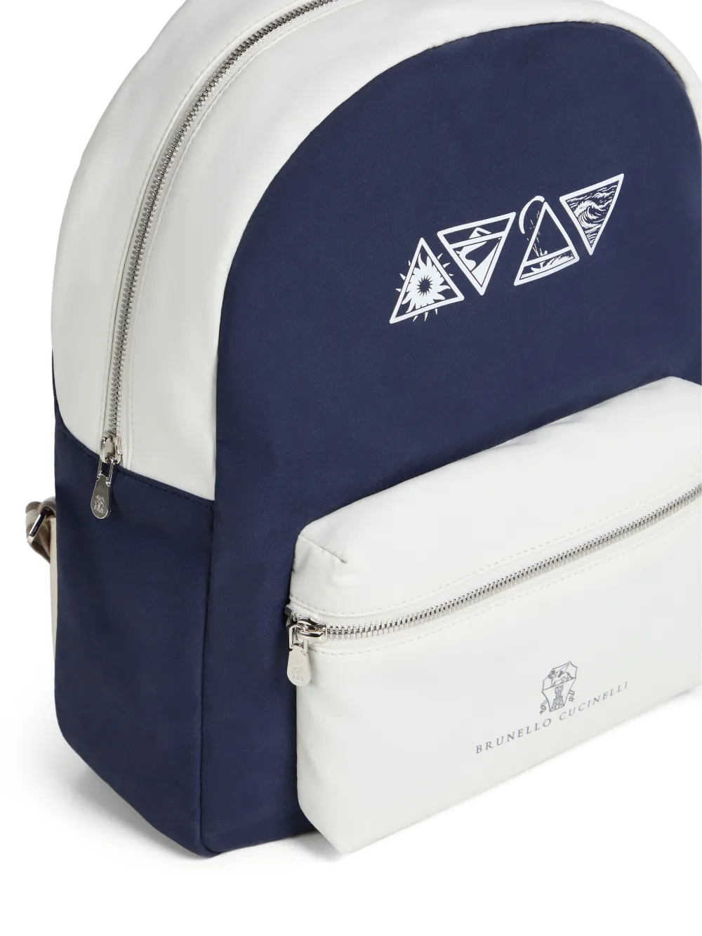  Brunello Cucinelli Kids Sac à Dos à Imprimé Graphique - Bleu 