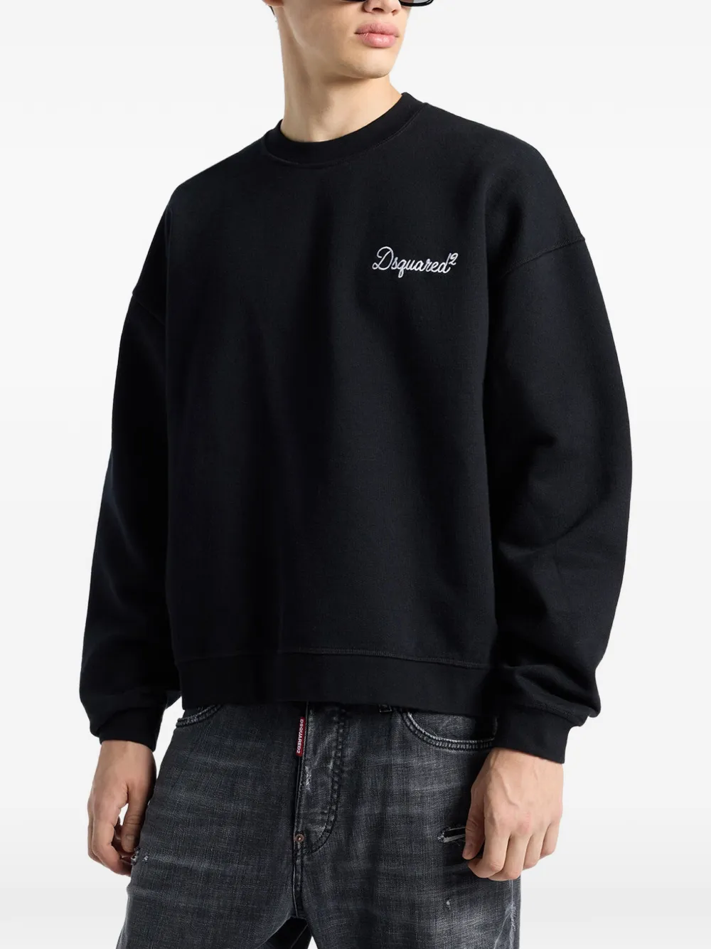 DSQUARED2 Ruimvallende sweater Zwart