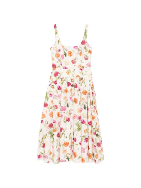Carolina Herrera poppy-print midi dress