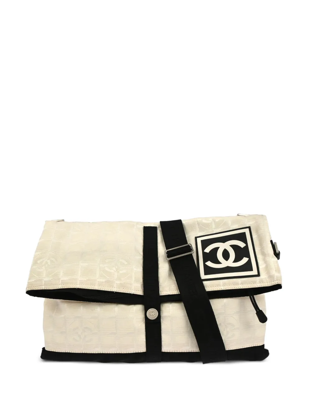 CHANEL Pre-Owned 2002 logo-patch shoulder bag - Toni neutri