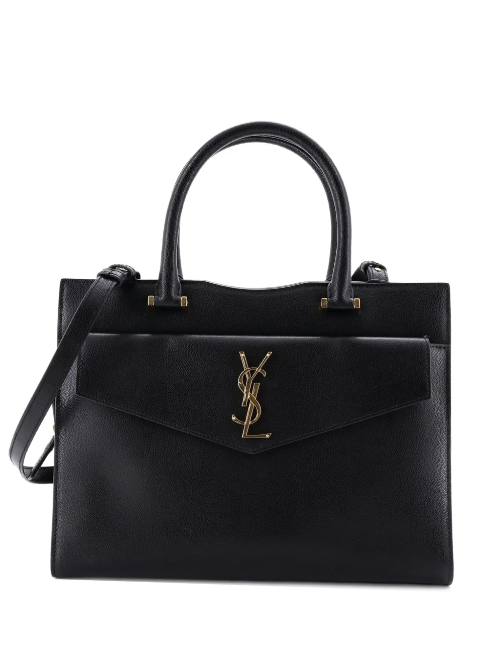 Saint Laurent Pre-Owned Uptown Leather Medium tote bag - Nero