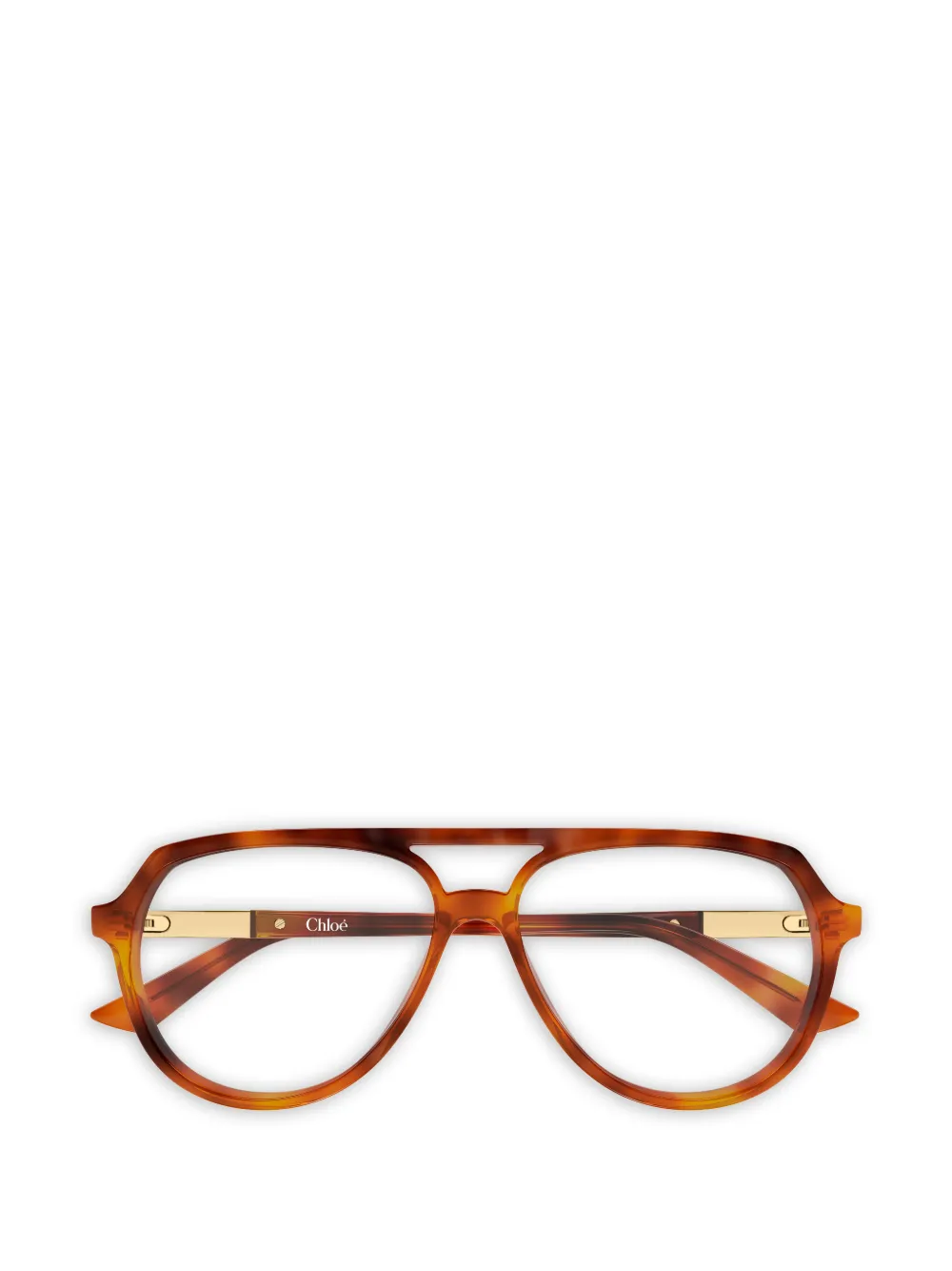 Chloé Eyewear pilot-frame glasses - Marrone