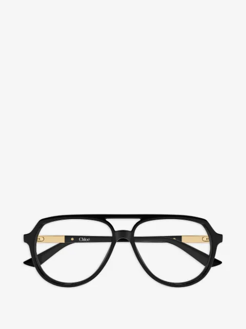 Chloé Eyewear logo-detail pilot-frame glasses