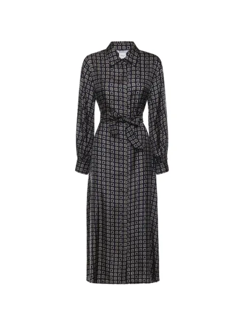 Max Mara patterned tie-waist midi dress