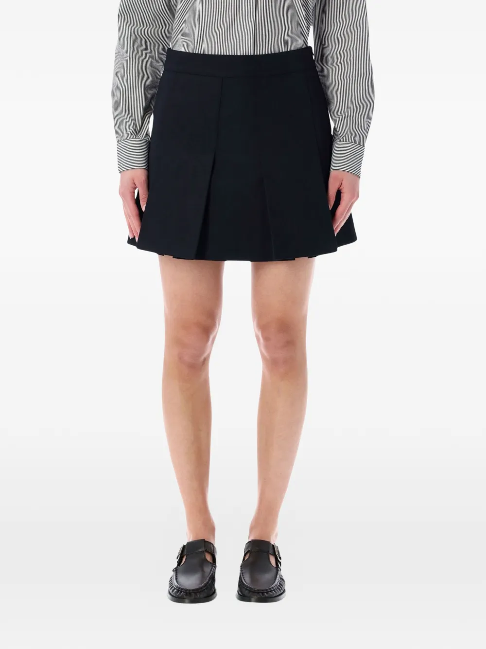 A.P.C. pleated mini skirt - Nero
