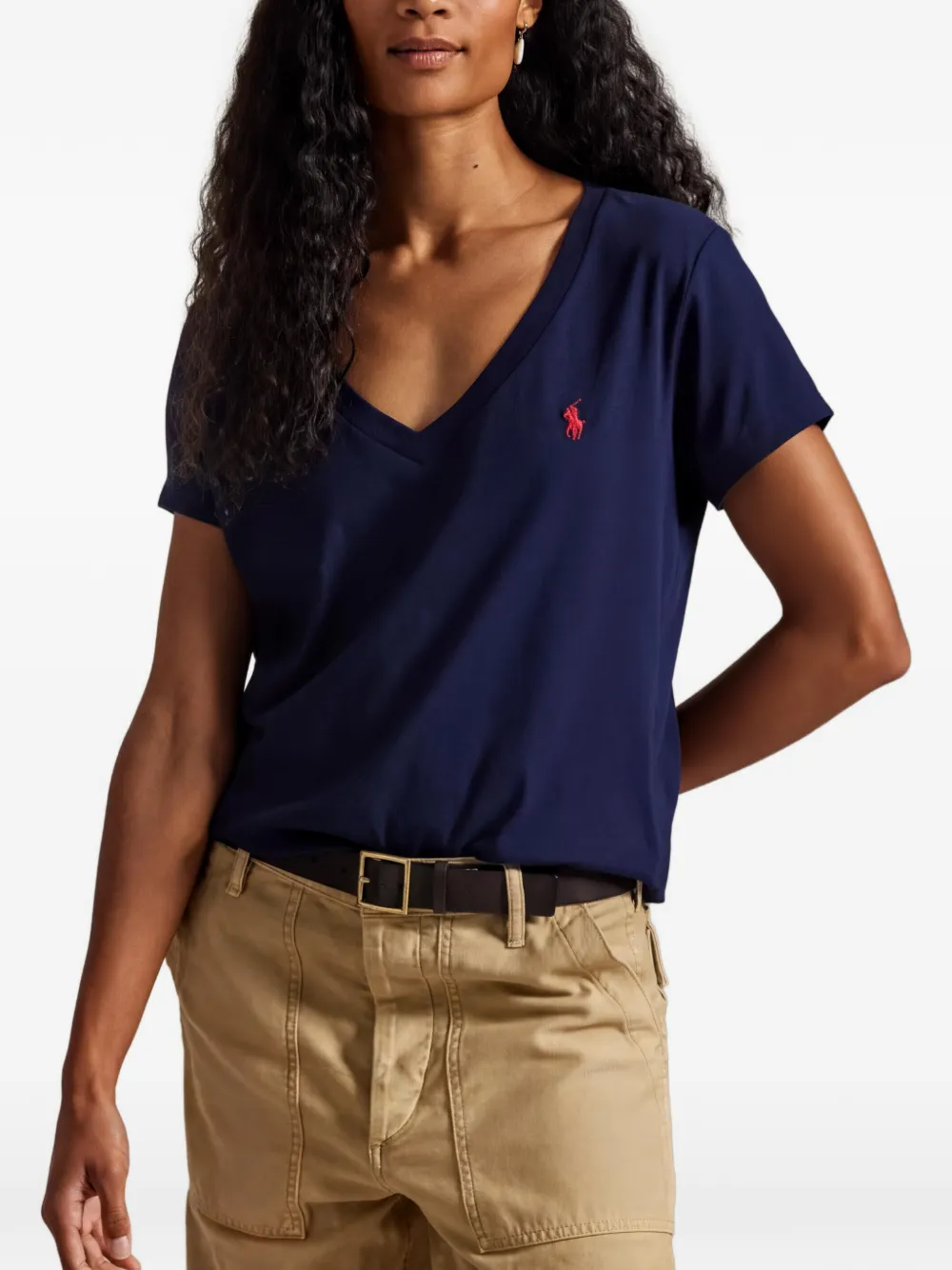 Polo Ralph Lauren T-shirt met V-hals Blauw