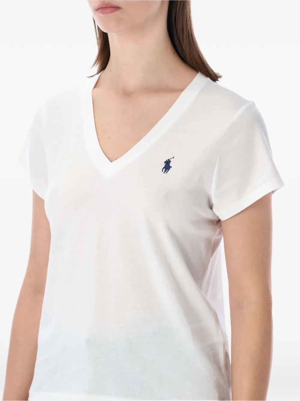 Polo Ralph Lauren T-shirt met V-hals Wit
