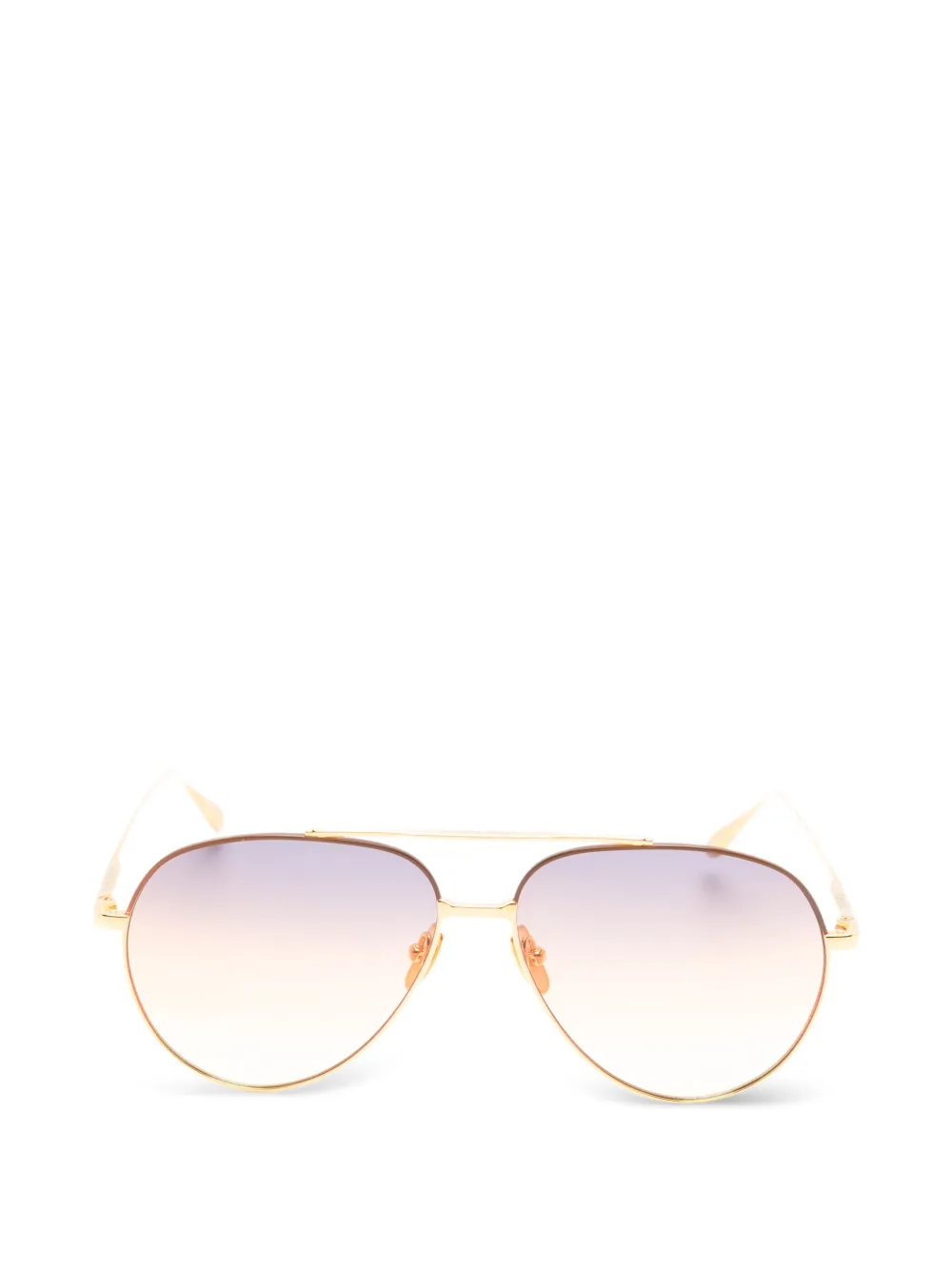 Linda Farrow Occhiali da sole Marcelo con montatura stile pilota - Oro