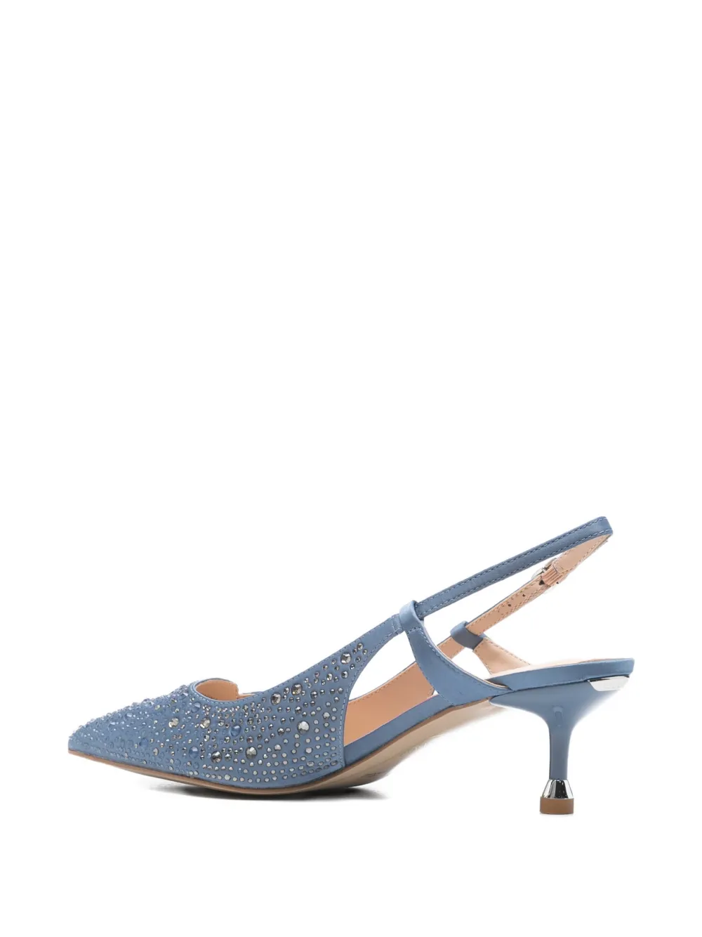 LIU JO Leren pumps met puntige neus en studs Blauw