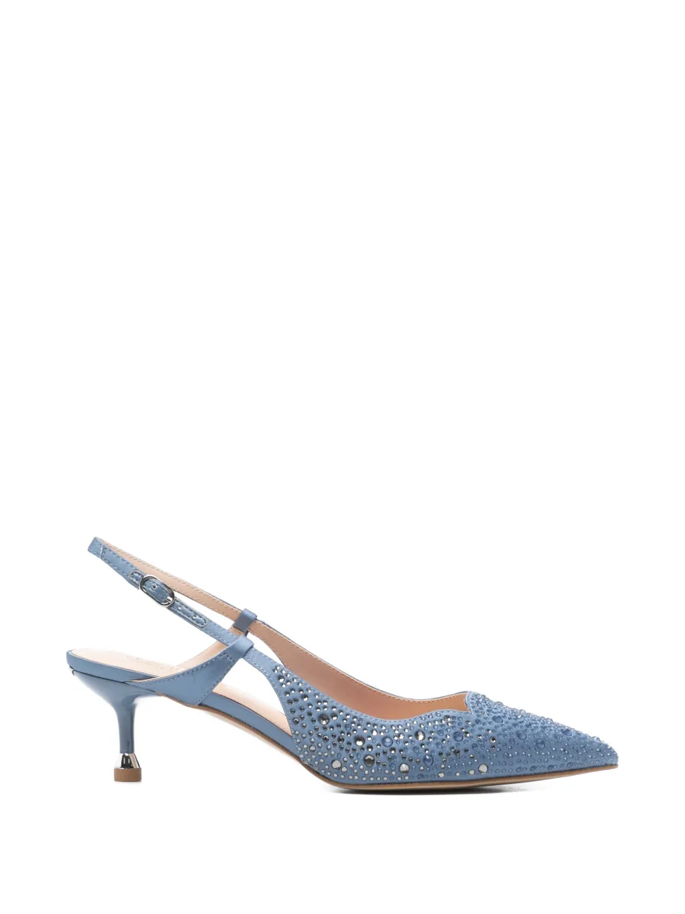 LIU JO Leren pumps met puntige neus en studs Blauw