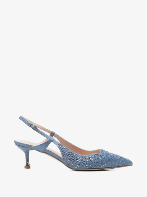 LIU JO studded pointed leather pumps
