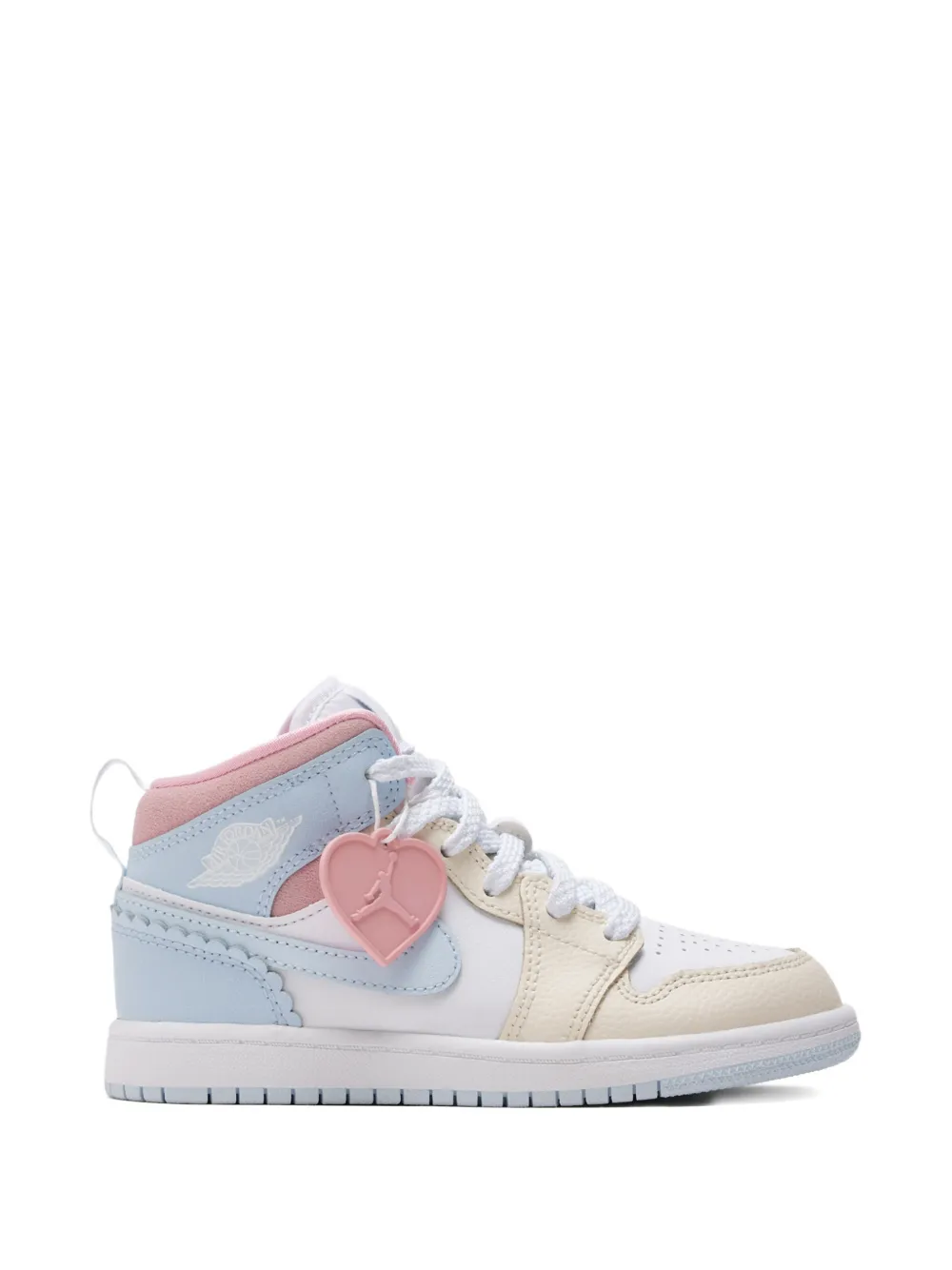 Nike Jordan 1 Mid SE sneakers met hart-label Wit