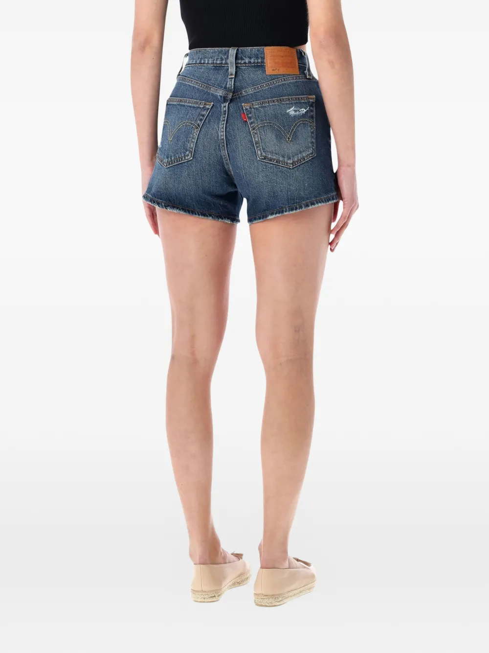  Levi's 501® Curve Frayed Shorts - Blue 