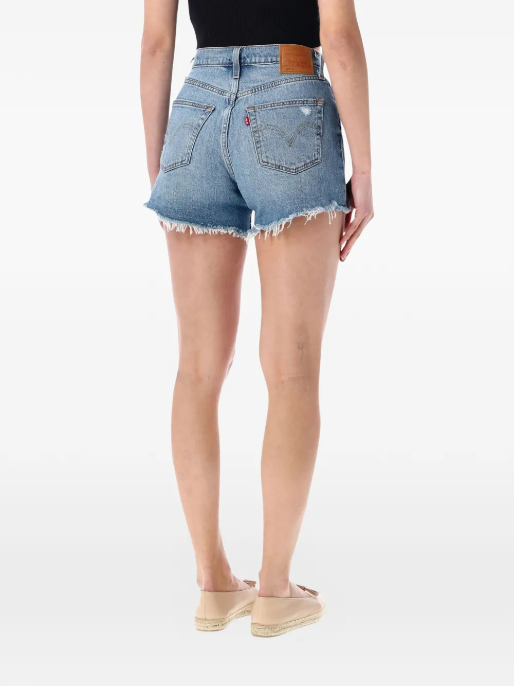  Levi's 501® Curve Frayed Shorts - Blue 