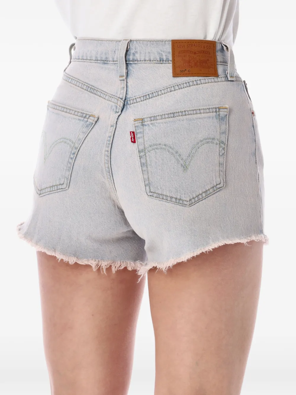  Levi's 501® Curve Frayed Shorts - Blue 