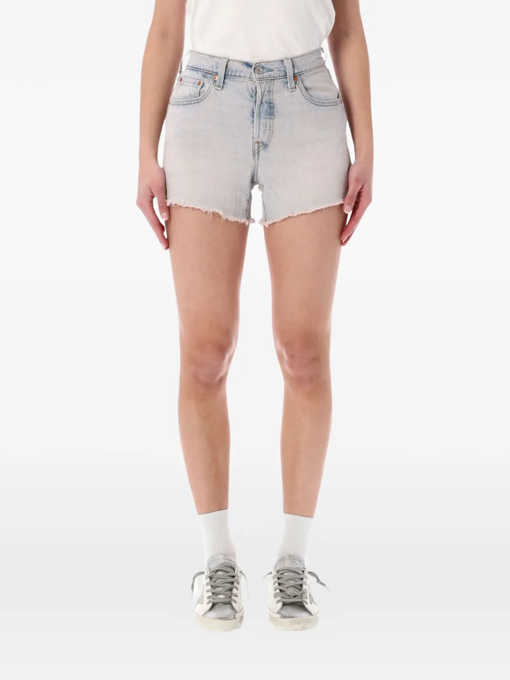 Levi's 501® Curve frayed shorts - Blu