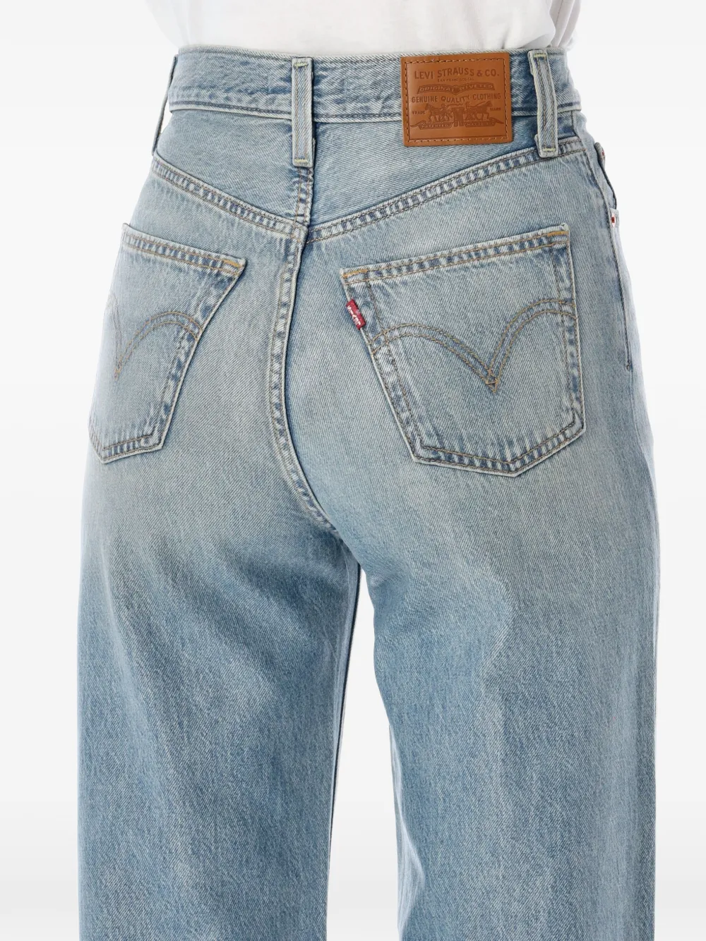 Levi's Ribcage jeans met wijde pijpen Blauw