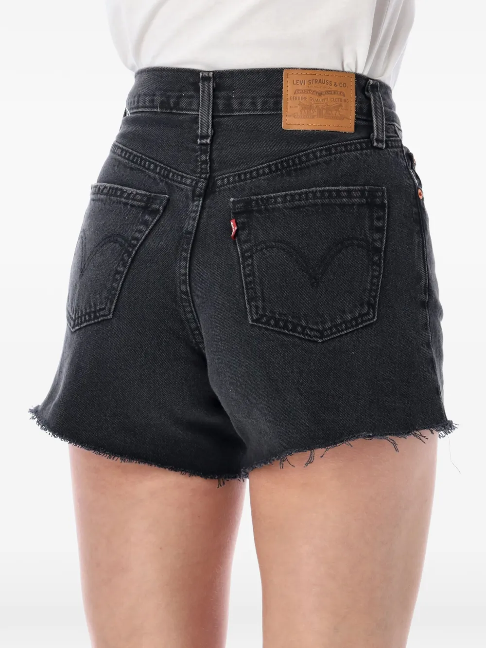  Levi's Ribcage Denim Shorts - Black 
