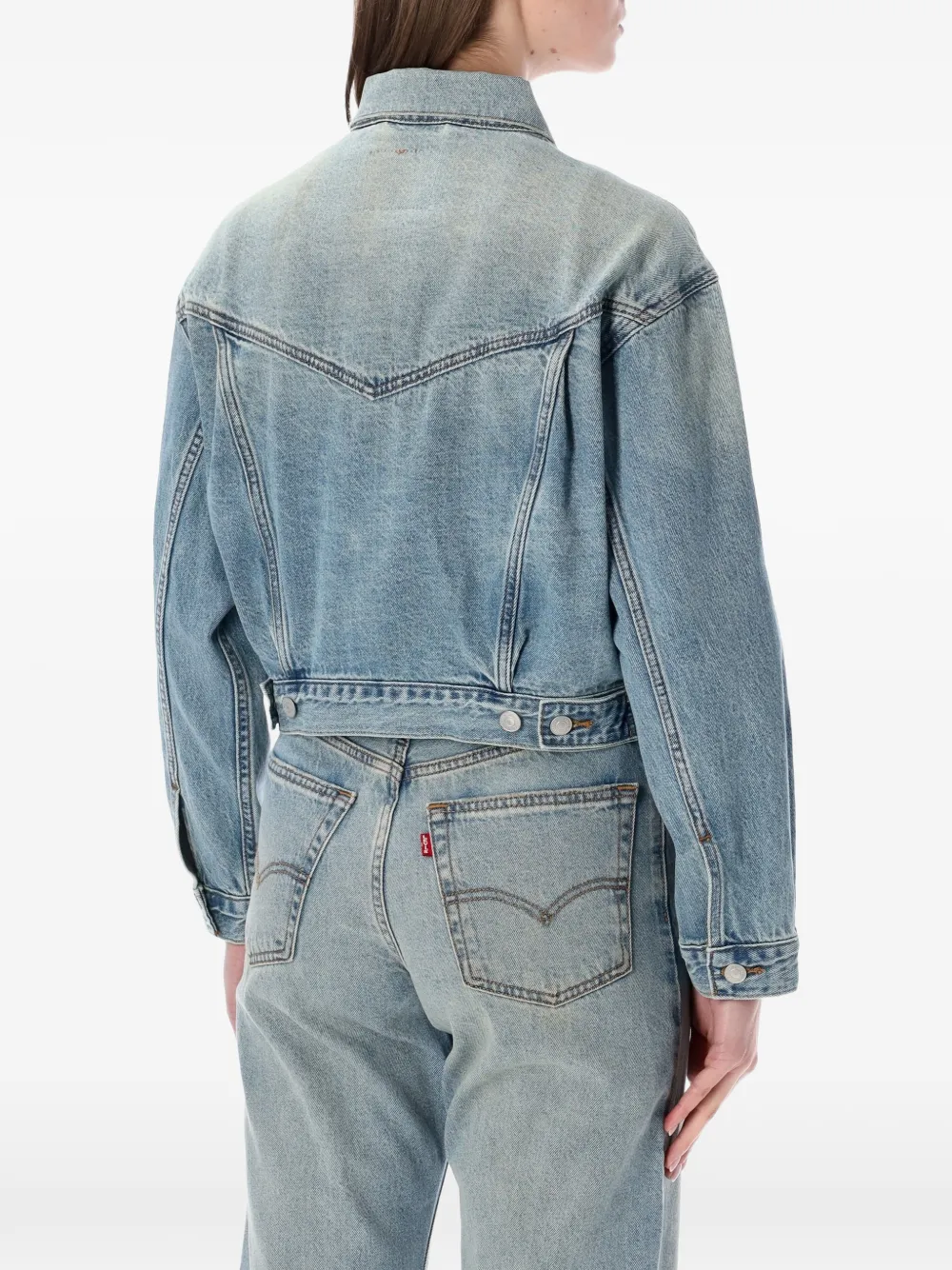 Levi's Cropped '90s truckerjack met knopen Blauw