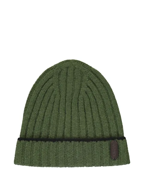 Moorer ribbed Asher knitted beanie hat