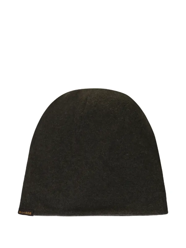 Moorer Soft Elegant Beanie Hat in Brown